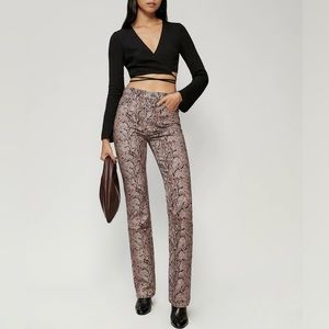 Reformation Snake Print Jeans